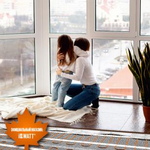 Тонкий самоклеящийся греющий мат IQ FLOOR MAT PRO 200 Вт/м.кв. - 12,0 м²