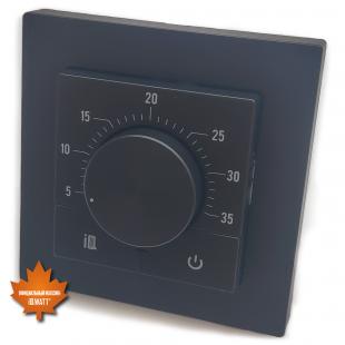 Электронный терморегулятор механическое управление IQ THERMOSTAT Dm черный